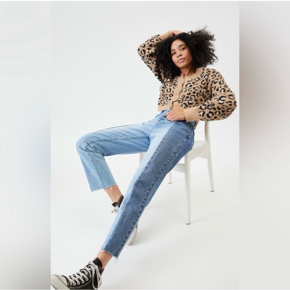 PacSun High Waist Straight Leg Jeans Two-Tone size 25